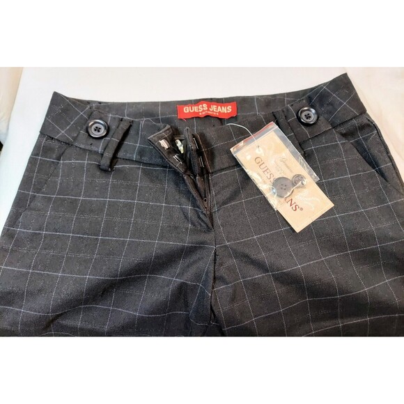 Black Flare Leg Pants by Marciano Guess Jeans. New w Tags Checked cross threads - Picture 3 of 5